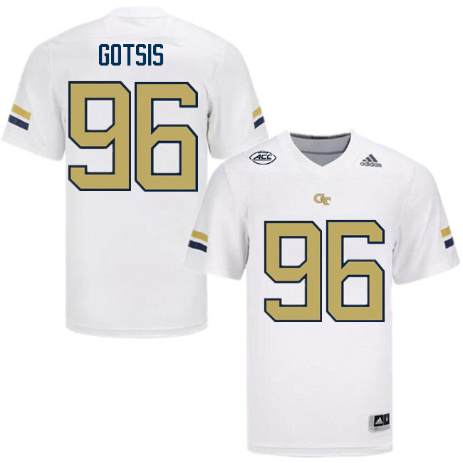 Adam Gotsis Georgia Tech Jerseys,Georgia Tech Yellow Jackets College Football Uniforms-White